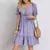 Mini vestido de manga curta feminino, vestido plissado feminino, casual