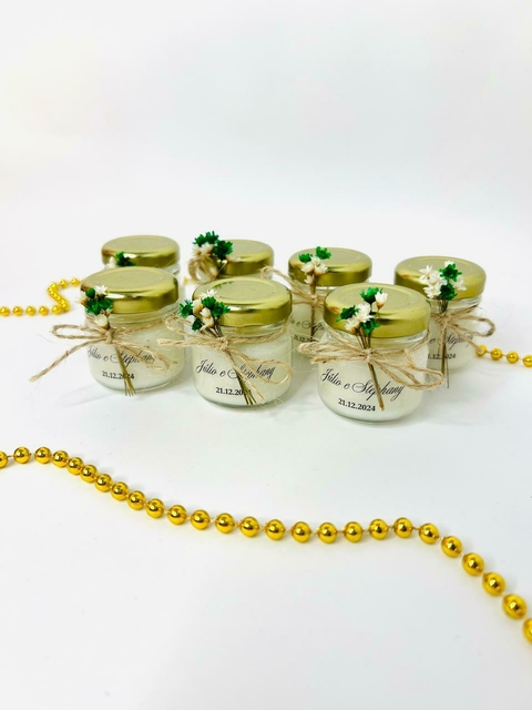 VELA MINI COM FLOR SEMPRE VIVA - 10 unidades - comprar online