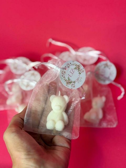 VELA MINI URSINHO NA ORGANZA - 10 unidades - comprar online