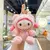 Sanrio pelúcia kuromi chaveiro bonito melodia figura bonecas chaveiro mochila p - comprar online