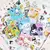 60 peças olá kitty kuromi cinnamoroll pochacco sanrio adesivos para crianças