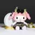 25cm nova sanrio kawaii preto ouro série brinquedo de pelúcia travesseiro maci