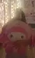 Grande Sanrio My Melody Transformou em um travesseiro de panda recheado com bone