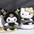 25cm nova sanrio kawaii preto ouro série brinquedo de pelúcia travesseiro maci - comprar online