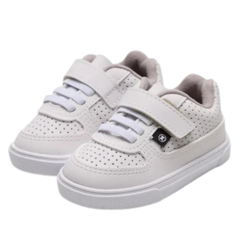 Tênis Infantil Molekinho Recorte Off-White