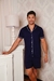 PIJAMA AMERICANO MASCULINO CURTO ALOK - PRETO - loja online