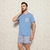 Imagem do Pijama Masculino Manga Curta Família Cat Estampa Vichy Luna Cuore