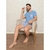 Pijama Masculino Manga Curta Família Cat Estampa Vichy Luna Cuore - Confiance Lingerie