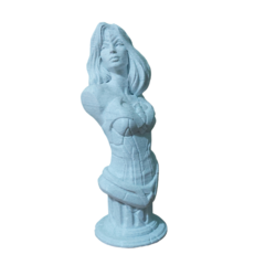 Busto da Mulher Maravilha em Impressão 3D, Cor de Mármore, 20cm de Altura