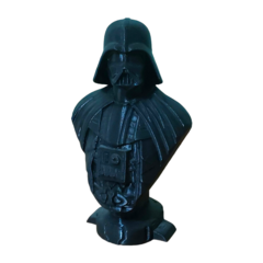 Busto do Darth Vader em Impressão 3D, Cor Preta, 13cm de Altura