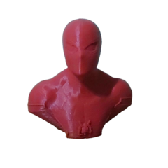 Busto do Homem-Aranha em Impressão 3D, Cor Vermelha, 8cm de Altura