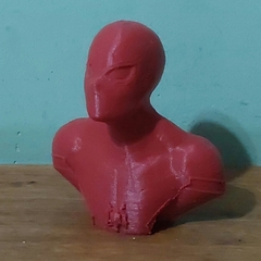 Busto do Homem-Aranha em Impressão 3D, Cor Vermelha, 8cm de Altura na internet