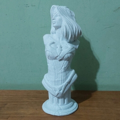 Busto da Mulher Maravilha em Impressão 3D, Cor de Mármore, 20cm de Altura - Impressão 3D Nygma