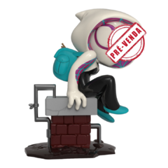 Estátua da Spider Gwen Chibi em Impressão 3D, Pintura à Mão, 20cm de Altura (Pré-Venda)
