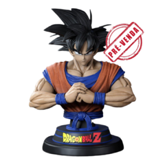 Busto do Goku em Impressão 3D, Pintura à Mão, 14cm de Altura (Pré-Venda)