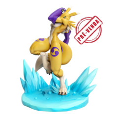 Estátua da Renamon em Impressão 3D, Pintura à Mão, 17cm de Altura (Pré-Venda)