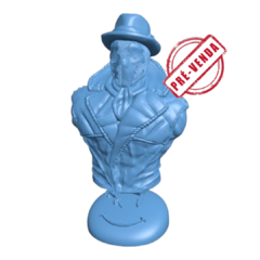 Busto Rorschach em Impressão 3D, Pintura à Mão, 18cm de Altura (Pré-Venda)