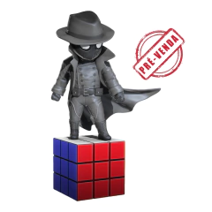 Noir Spider-Man Chibi em Impressão 3D, Pintura à Mão, 14cm de Altura (Pré-Venda)