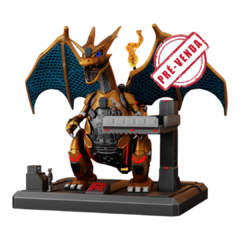 Mecha Charizard em Impressão 3D, Pintura à Mão, 20cm de Altura (Pré-Venda)