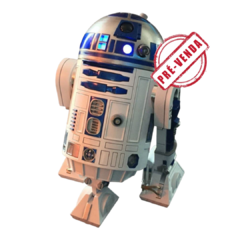 R2-D2 em Impressão 3D, Pintura a Mão, 40cm de Altura (Pré-Venda)