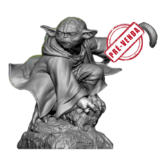 Yoda em Impressão 3D, Pintura à Mão, 13cm de Altura (Pré-Venda)