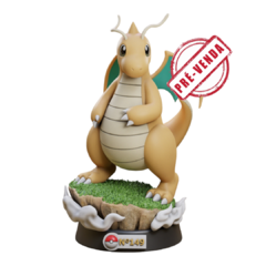 Dragonite em Impressão 3D, Pintura à Mão, 21cm de Altura (Pré-Venda)