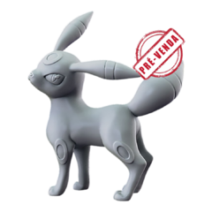 Umbreon em Impressão 3D, Pintura à Mão, 14cm de Altura (Pré-Venda)