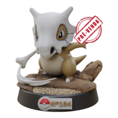 Cubone em Impressão 3D, Pintura à Mão, 11cm de Altura (Pré-Venda)