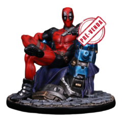 Deadpool em Impressão 3D, Pintura à Mão, 22cm de Altura (Pré-Venda)