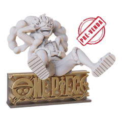 Luffy Gear 5 Impressão 3D, Pintura à Mão, 9cm de Altura (Pré-Venda)