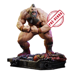 Zangief Impressão 3D, Pintura à Mão, 16cm de Altura (Pré-Venda)