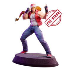 Terry Bogard Impressão 3D, Pintura à Mão, 29cm de Altura (Pré-Venda)