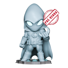 Cavaleiro da Lua Chibi Impressão 3D, Pintura à Mão, 12cm de Altura (Pré-Venda)
