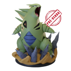 Tyranitar Impressão 3D, Pintura à Mão, 6cm de Altura (Pré-Venda)
