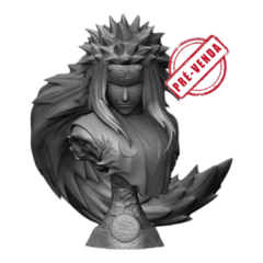 Busto Jiraiya Impressão 3D, Pintura à Mão, 13cm de Altura (Pré-Venda)
