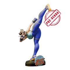 Chun-Li Impressão 3D, Pintura à Mão, 25cm de Altura (Pré-Venda)