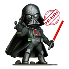 Darth Vader Chibi Impressão 3D, Pintura à Mão, 14cm de Altura (Pré-Venda)