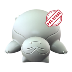 Snorlax Impressão 3D, Pintura à Mão, 8cm de Altura (Pré-Venda)