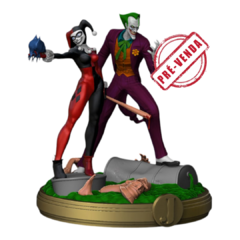 Coringa e Arlequina Impressão 3D, Pintura à Mão, 21cm de Altura (Pré-Venda)