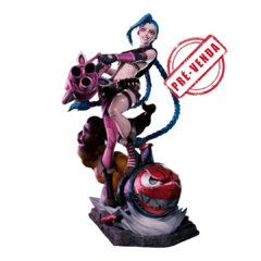 Jinx Impressão 3D, Pintura à Mão, 17cm de Altura (Pré-Venda)