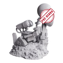 Wall-E e EVA em Impressão 3D, 9cm de Altura