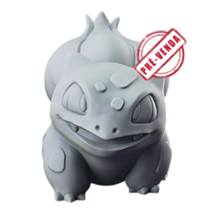 Estátua do Bulbasaur em Impressão 3D, Pintura à Mão, 8cm de Altura (Pré-Venda)