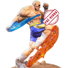 Estátua do Sagat em Impressão 3D, Pintura à Mão, 20cm de Altura (Pré-Venda)