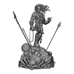 Estátua do Lobo em Impressão 3D, Pintura à Mão, 28cm de Altura (Pré-Venda) - comprar online