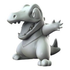 Estátua do Totodile em Impressão 3D, Pintura à Mão, 7cm de Altura (Pré-Venda) - comprar online