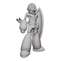 Protoman em Impressão 3D, Pintura à Mão, 15cm de Altura (Pré-Venda) - comprar online