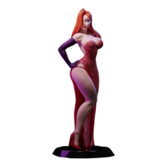 Jessica Rabbit em Impressão 3D, Pintura à Mão, 27cm de Altura (Pré-Venda) - comprar online