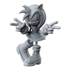 Amy Rose em Impressão 3D, Pintura à Mão, 14cm de Altura (Pré-Venda) - comprar online