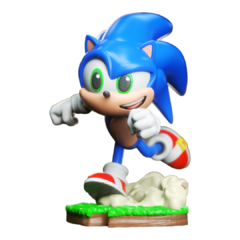 Sonic Chibi em Impressão 3D, Pintura à Mão, 15cm de Altura (Pré-Venda) - comprar online
