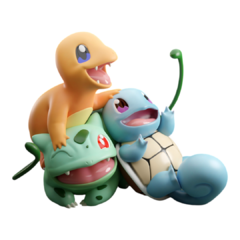 Iniciais Kanto em Impressão 3D, Pintura à Mão, 6cm de Altura (Pré-Venda) - comprar online